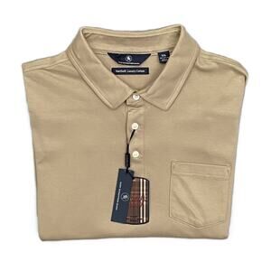 Hart Schaffner Marx Men's XXL Polo Shirt Long Sleeve HartSoft Cotton Brown NEW